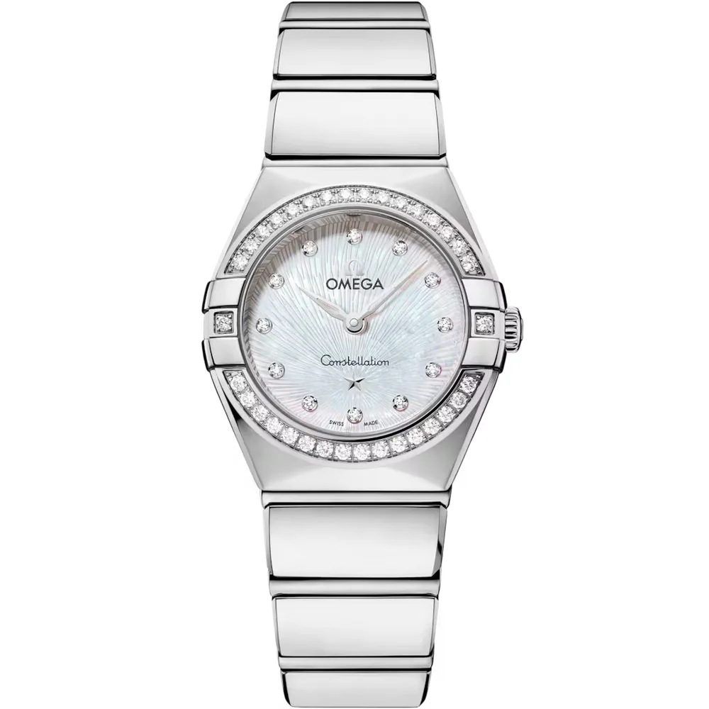 Omega Constellation 25 mm, steel on steel, White dial