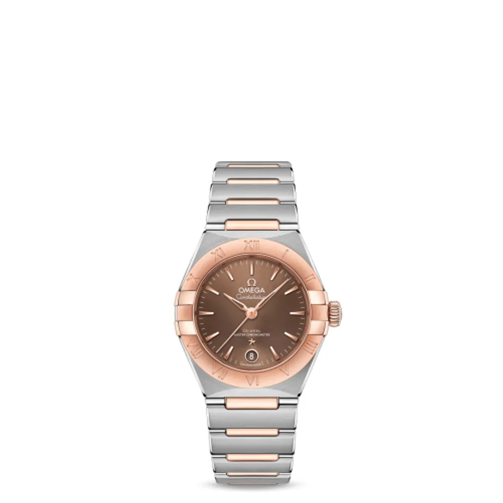 Omega Constellation Manhattan 29 Co-Axial Master Chronometer Stainless Steel / Sedna Gold / Brown