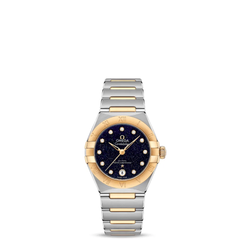 Omega Constellation Manhattan 29 Co-Axial Master Chronometer Stainless Steel / Yellow Gold / Aventurine
