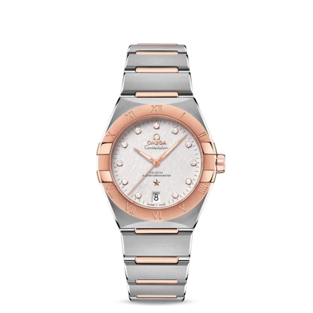Omega Constellation Master Chronometer 36 Stainless Steel / Sedna / Silver - Diamond / Bracelet