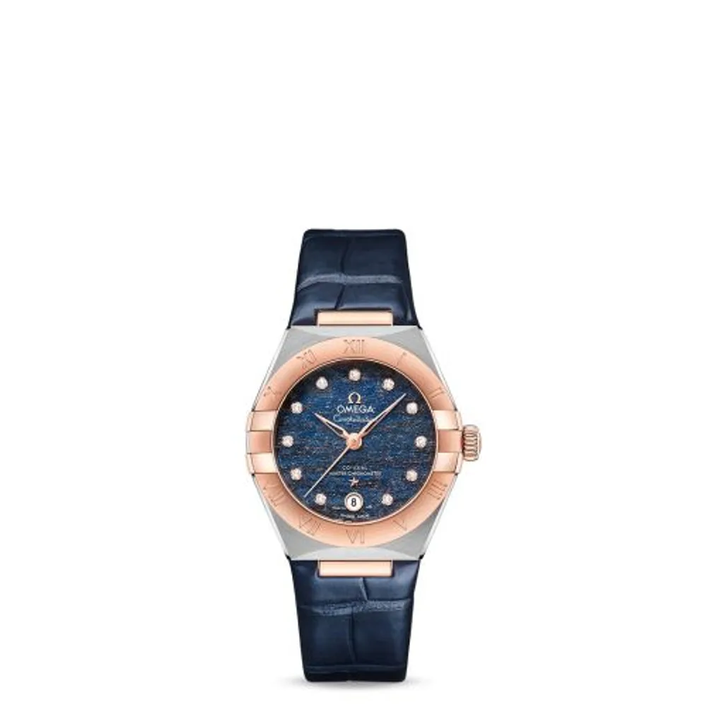 Omega Constellation Manhattan 29 Co-Axial Master Chronometer Stainless Steel / Sedna Gold / Blue Aventurine