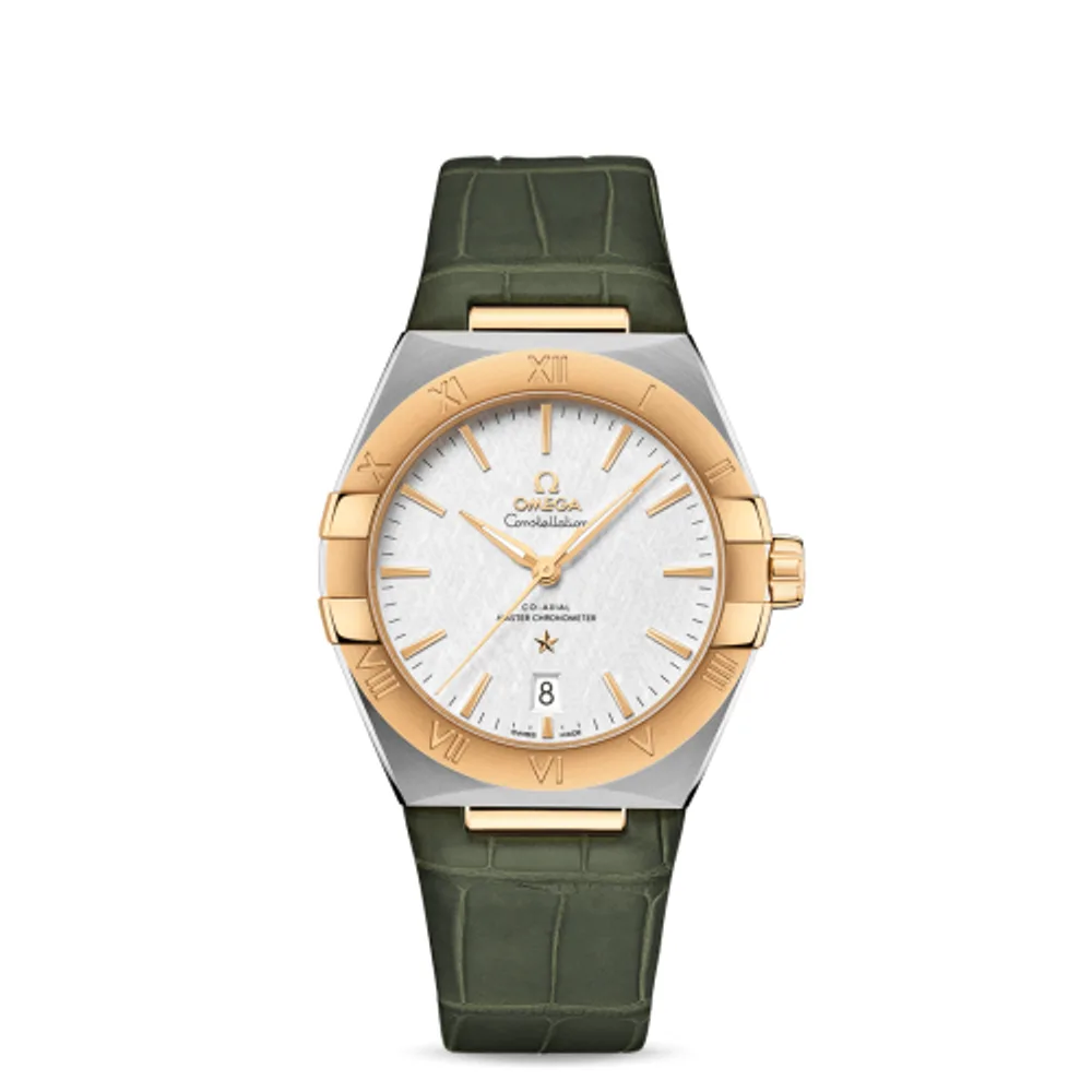Omega Constellation Master Chronometer 39 Stainless Steel / Yellow Gold / Silver / Alligator