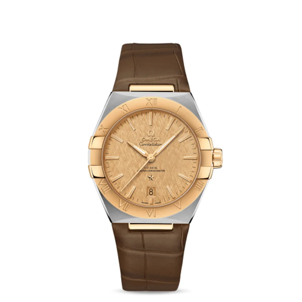 Omega Constellation Master Chronometer 39 Stainless Steel / Yellow Gold / Champagne / Alligator