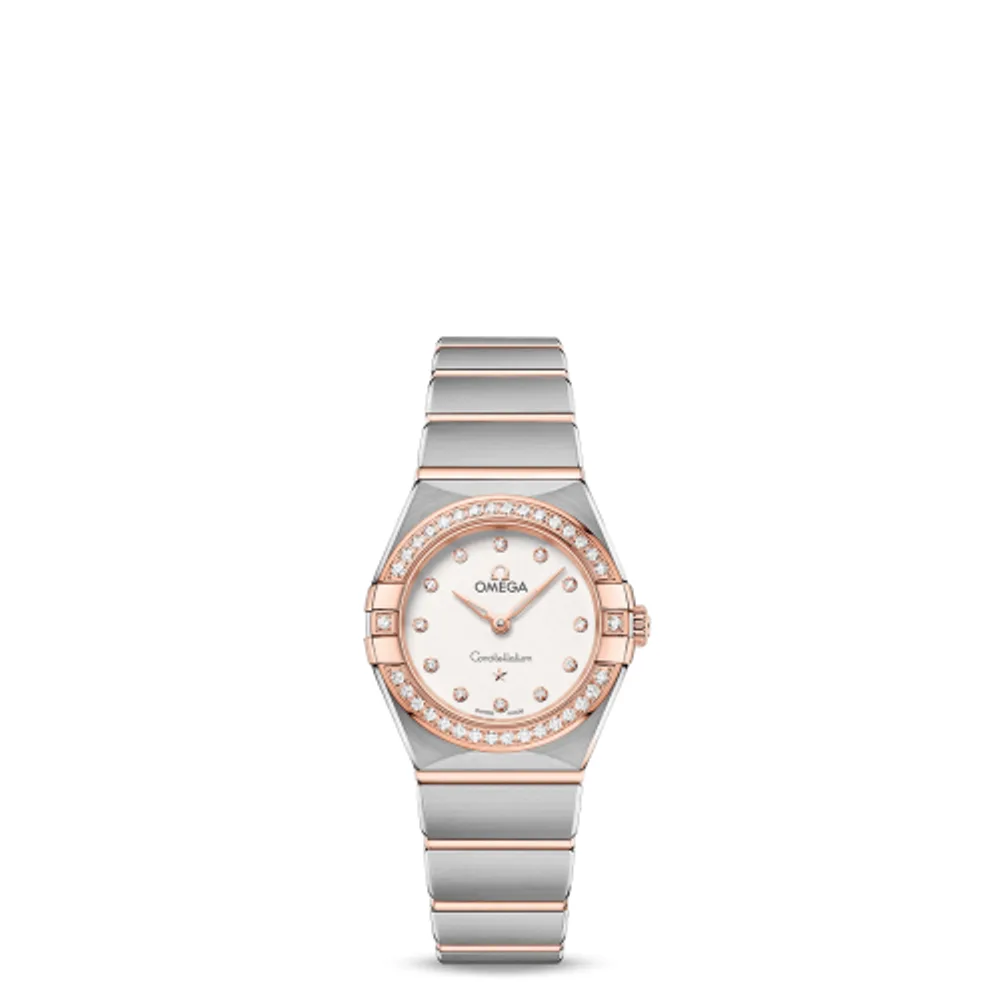 Omega Constellation Manhattan 25 Quartz Stainless Steel / Sedna Gold / Silver Diamond / Diamond