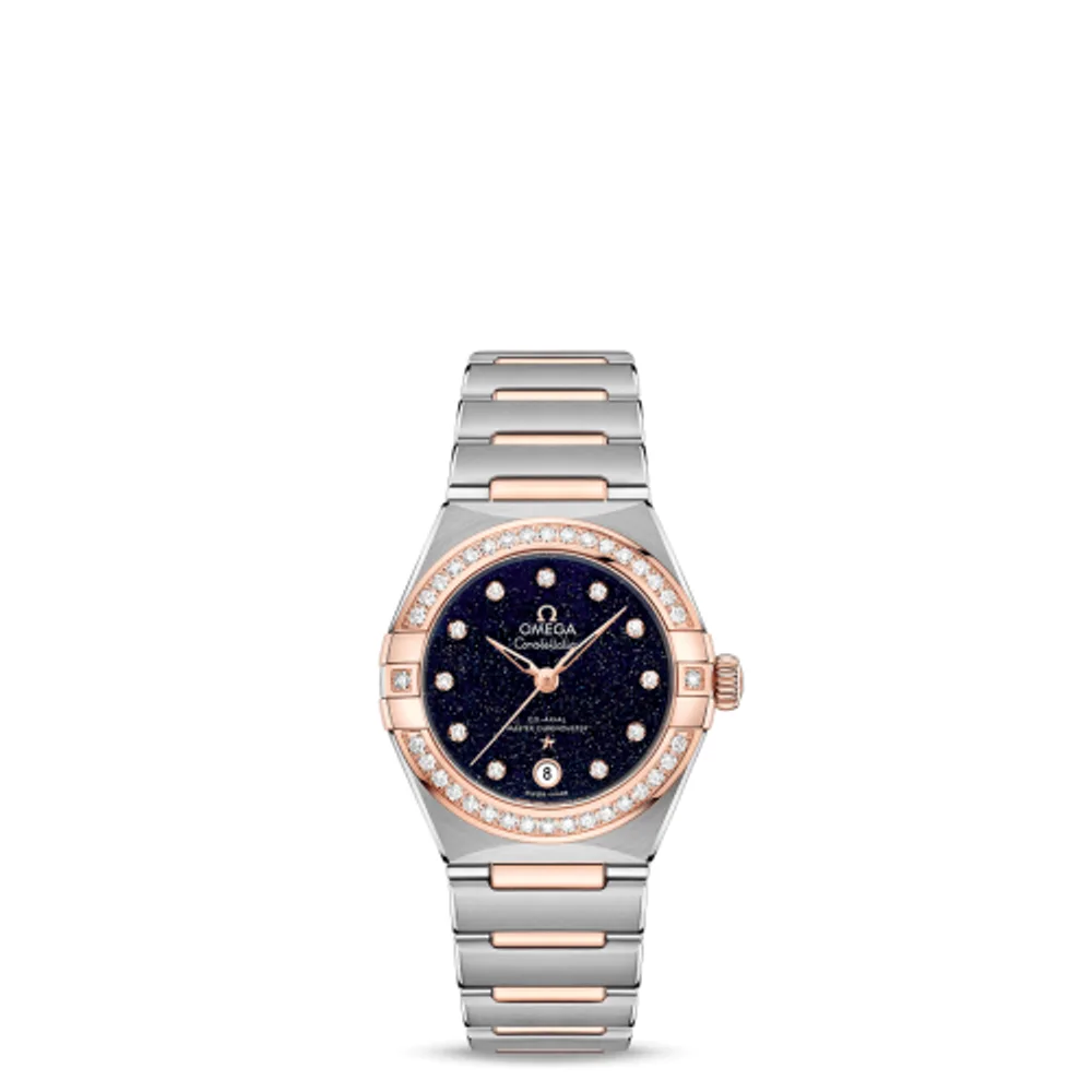 Omega Constellation Manhattan 29 Co-Axial Master Chronometer Stainless Steel / Sedna Gold / Aventurine / Diamond