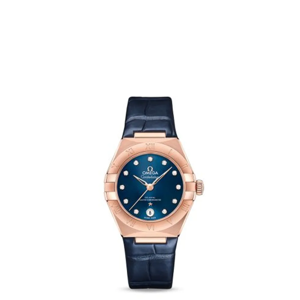 Omega Constellation Manhattan 29 Co-Axial Master Chronometer Sedna Gold / Blue - Diamond
