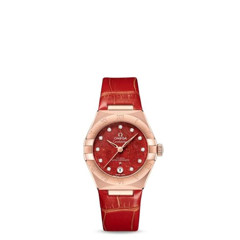 Omega Constellation Manhattan 29 Co-Axial Master Chronometer Sedna Gold / Red Aventurine