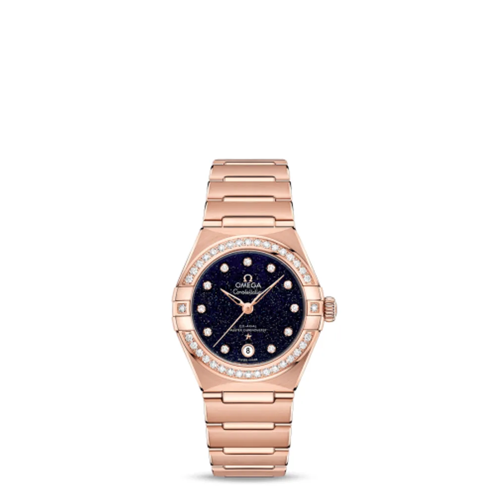 Omega Constellation Manhattan 29 Co-Axial Master Chronometer Sedna Gold / Aventurine / Diamond
