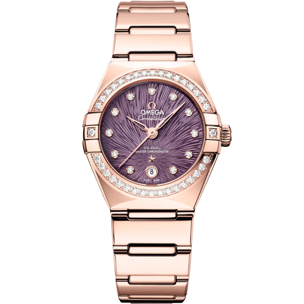 Omega Constellation 29 mm, Sedna™ gold on Sedna™ gold, Purple dial