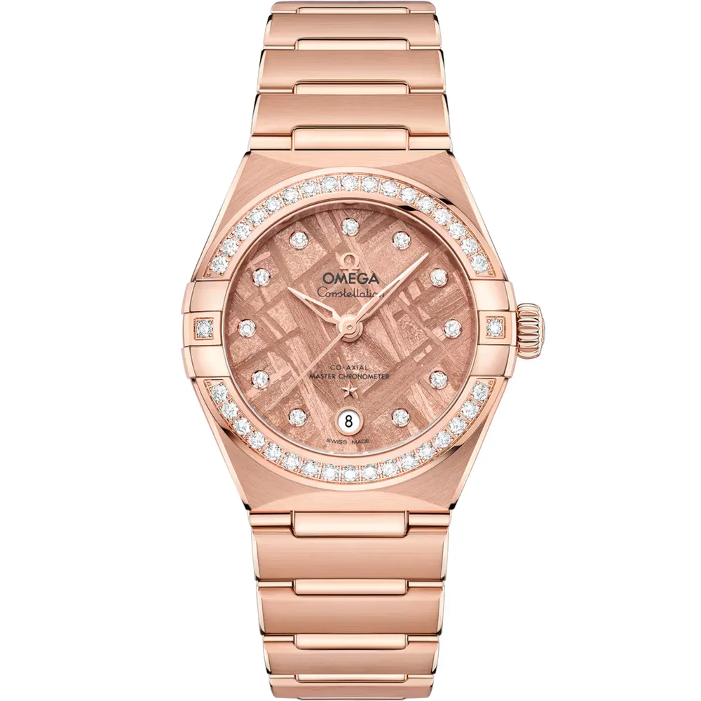Omega Constellation 29 mm, Sedna™ gold on Sedna™ gold, Pink dial