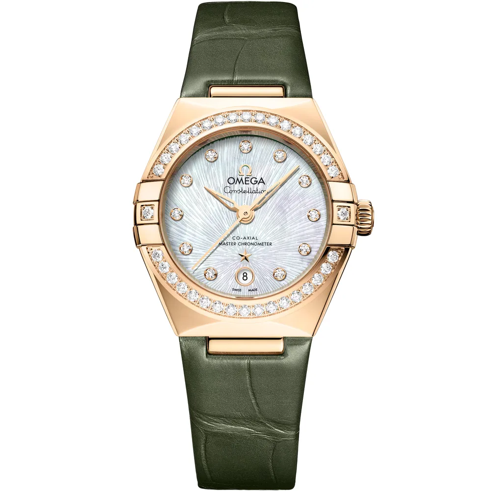 Omega Constellation 29 mm, Moonshine™ gold on alligator