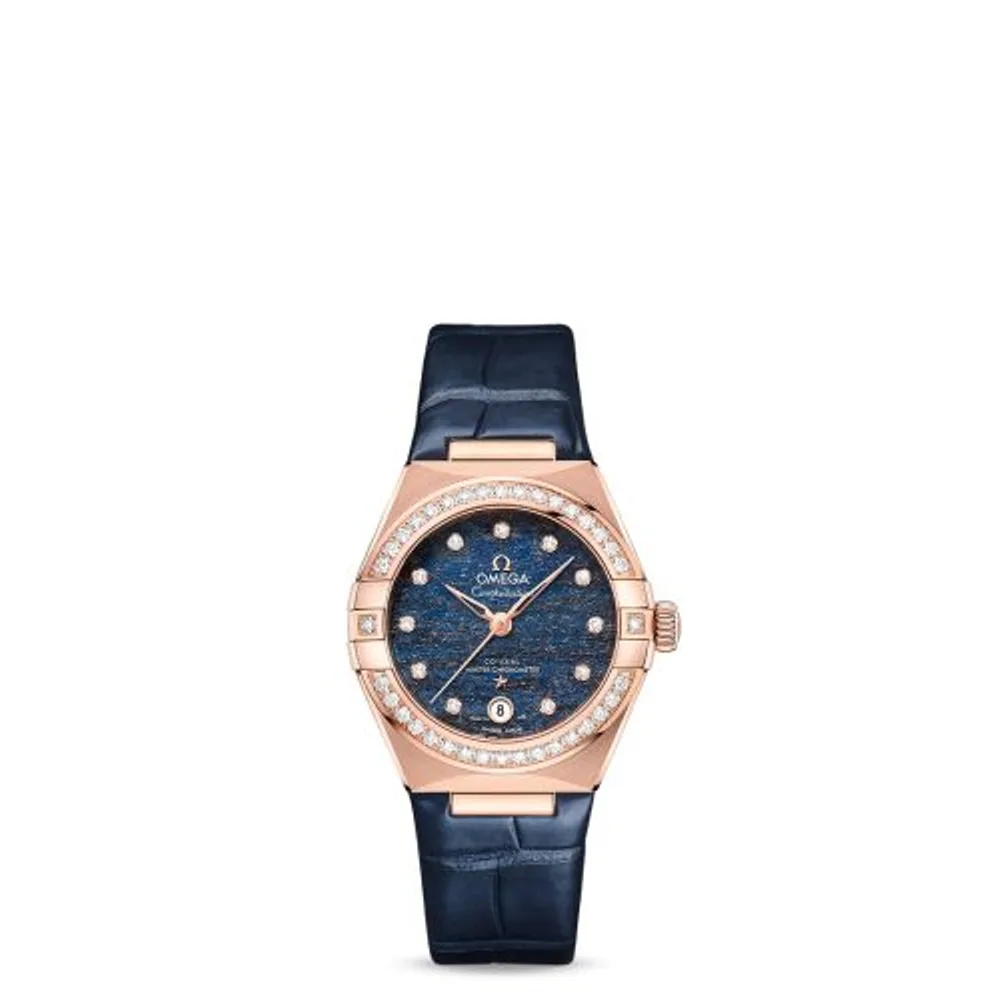 Omega Constellation Manhattan 29 Co-Axial Master Chronometer Sedna Gold / Diamond / Blue Aventurine