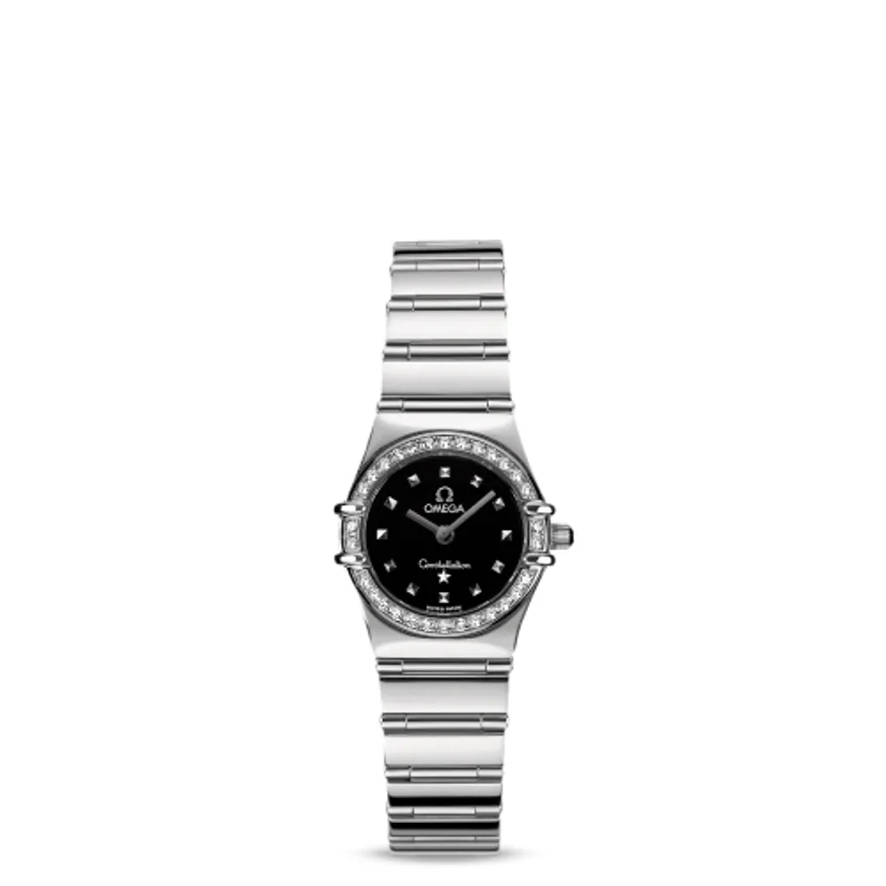 Omega Constellation Quartz 25.5 My Choice Stainless Steel / Diamond / Black