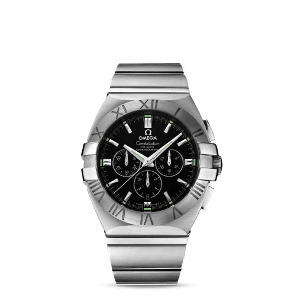 Omega Constellation Co-Axial 41 Chronograph Double Eagle Stainless Steel / Black / Bracelet