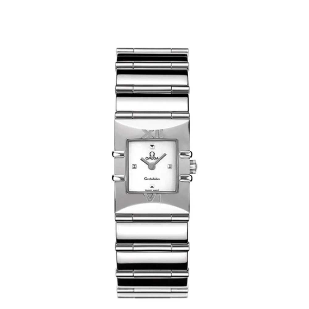 Omega Constellation Quadra Quartz 19.3 Stainless Steel / Diamond / MOP