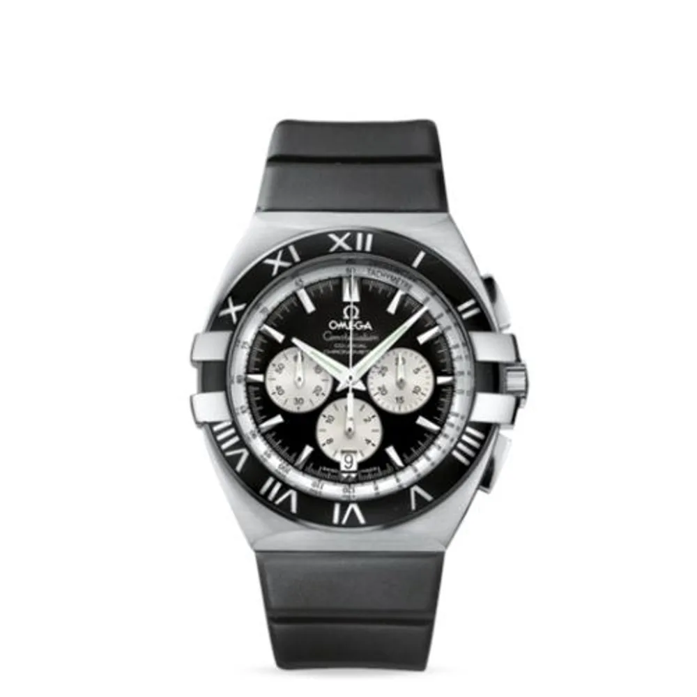 Omega Constellation Co-Axial 41 Chronograph Double Eagle Stainless Steel / Black / Rubber