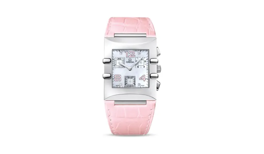 Omega Constellation Quadra Quartz 28 Chronograph Stainless Steel / MOP/ Alligator