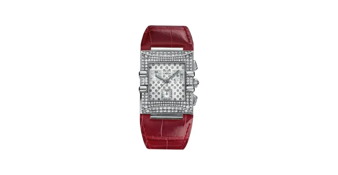 Omega Constellation Quadra Quartz 28 Chronograph Stainless Steel - Diamond / White / Strap