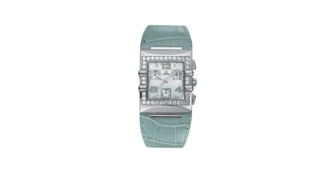 Omega Constellation Quadra Quartz 28 Chronograph Stainless Steel / Diamond / MOP/ Alligator