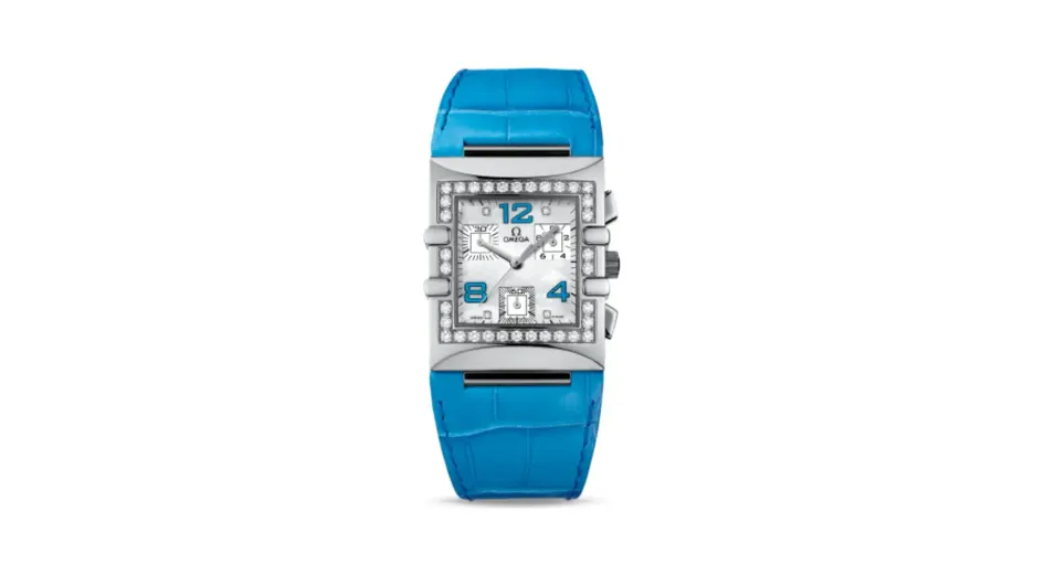 Omega Constellation Quadra Quartz 28 Chronograph Stainless Steel / Diamond / MOP/ Alligator