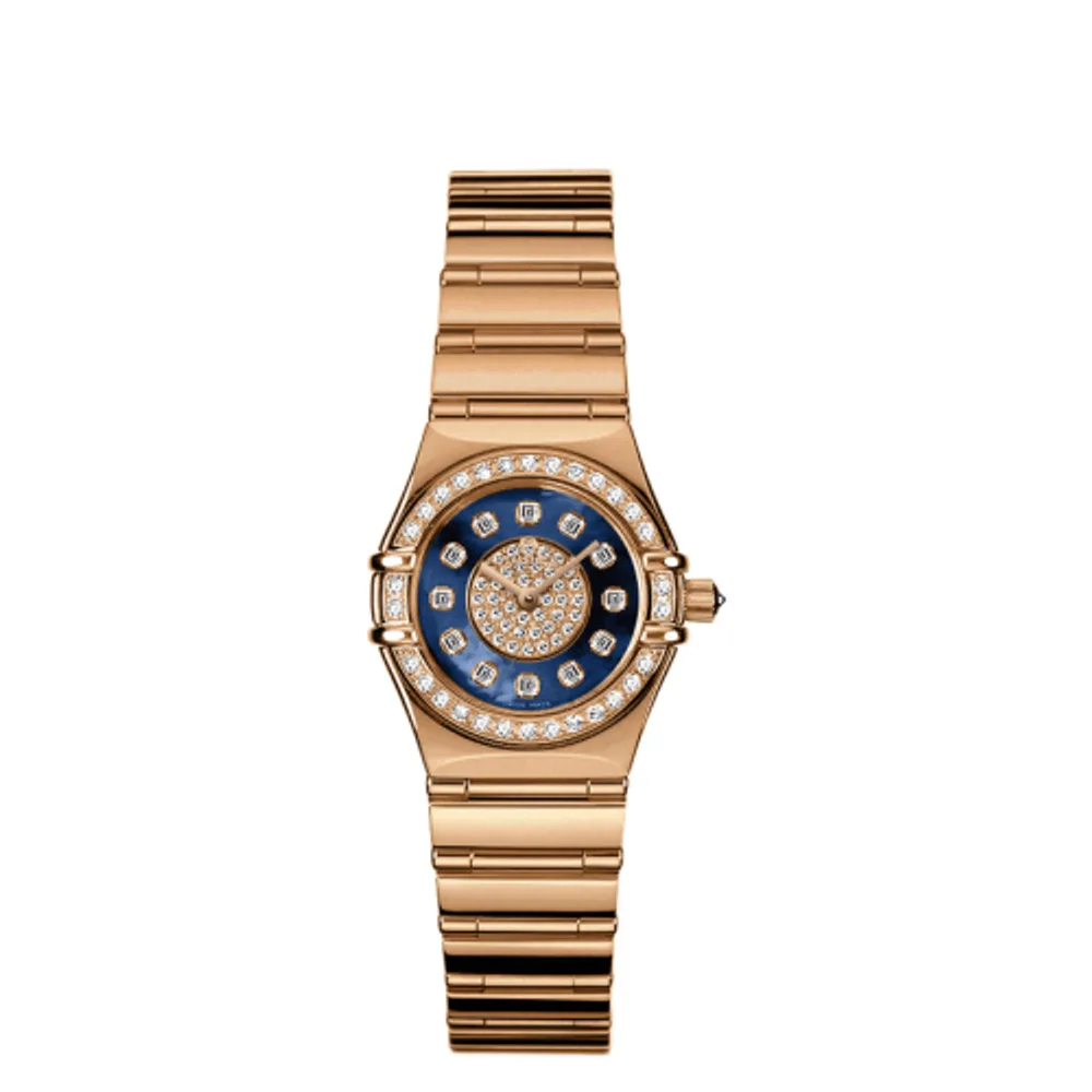Omega Constellation Quartz 22.5 Red Gold / Diamond / Blue MOP
