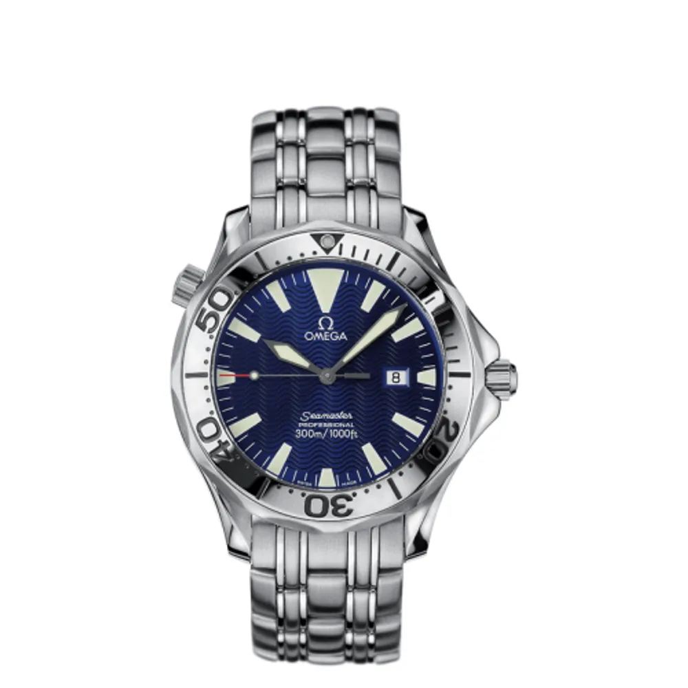 Omega Seamaster Diver 300M Quartz 41 Stainless Steel / Electric Blue / Bracelet
