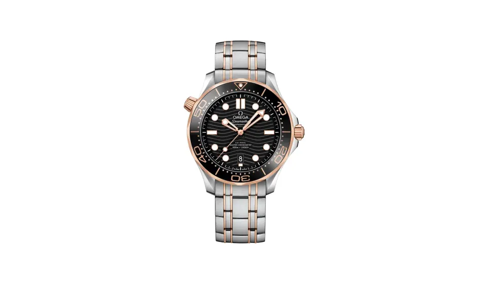 Omega Seamaster Diver 300M 42 mm, steel ‑ Sedna™ gold on steel ‑ Sedna™ gold