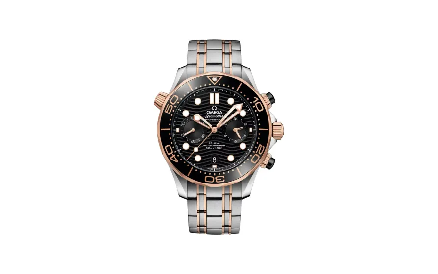 Omega Seamaster Diver 300M 44 mm, steel ‑ Sedna™ gold on steel ‑ Sedna™ gold