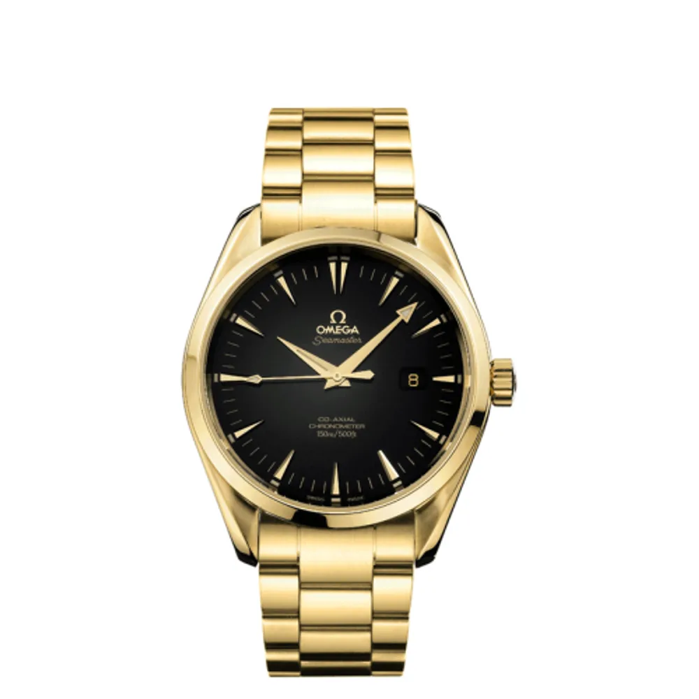 Omega Seamaster Aqua Terra 150M Co-Axial 42.2 Yellow Gold / Black / Bracelet