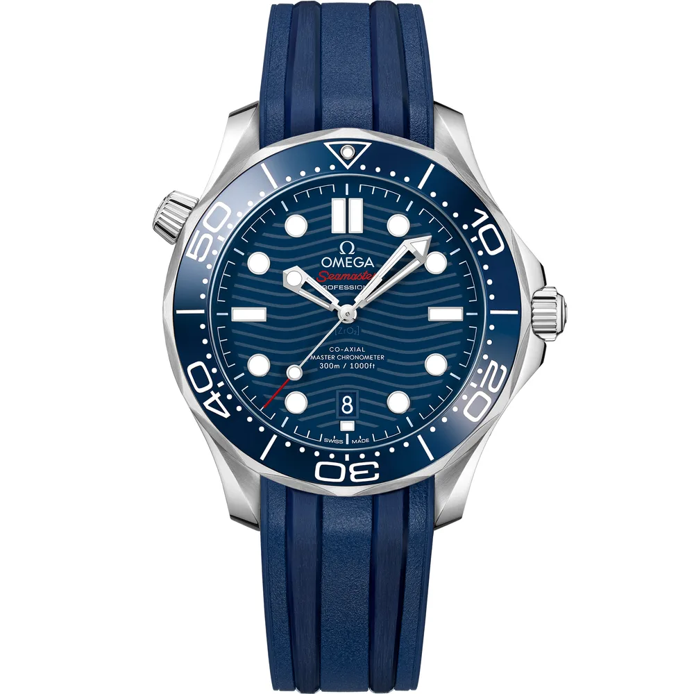 Omega Seamaster Diver 300M 42 mm, steel on rubber strap