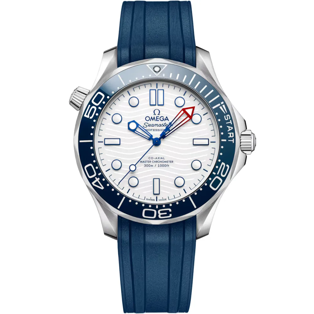 Omega America's Cup Seamaster Diver 300M 42 mm, steel on rubber strap