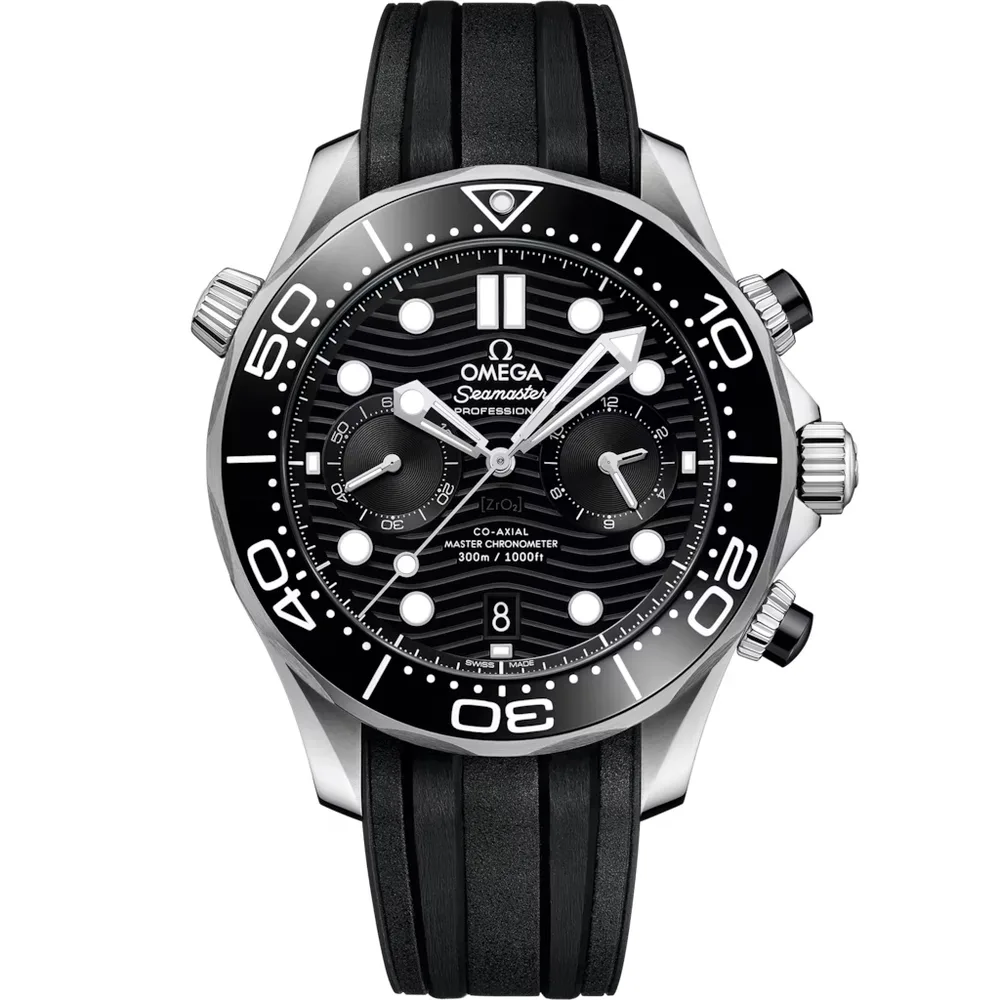 Omega Seamaster Diver 300M 44 mm, steel on rubber strap