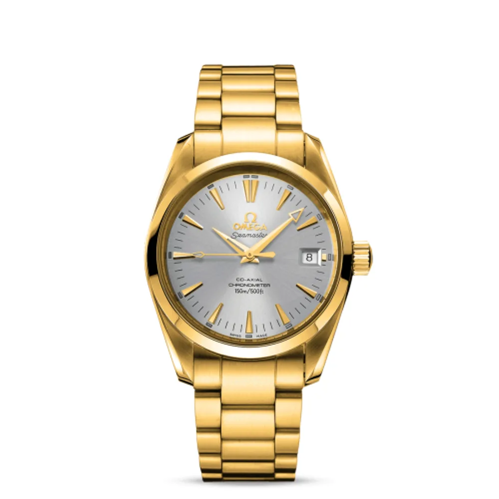 Omega Seamaster Aqua Terra 150M Co-Axial 39.2 Yellow Gold / Silver / Bracelet