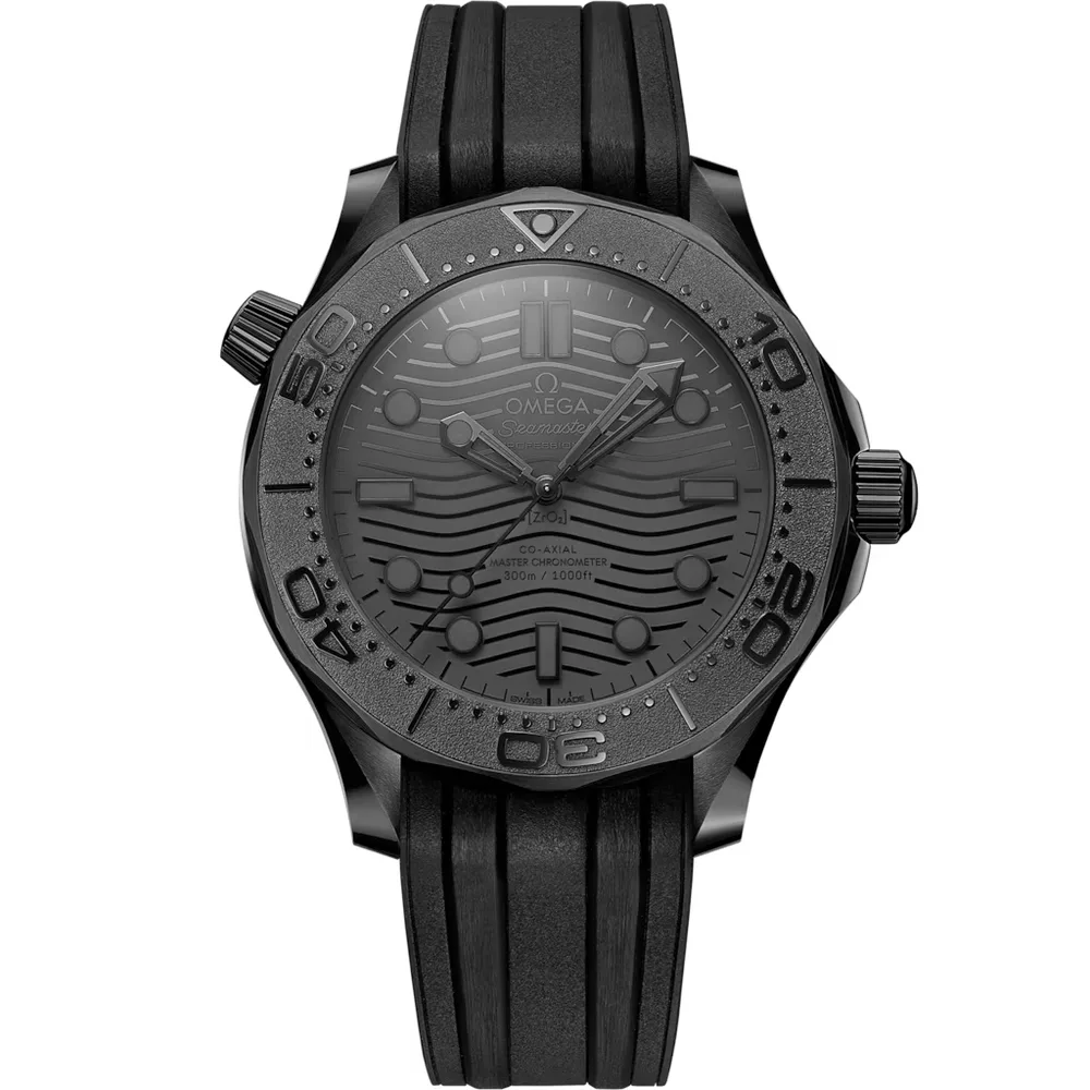 Omega Seamaster Diver 300M 43.5 mm, black ceramic on rubber strap