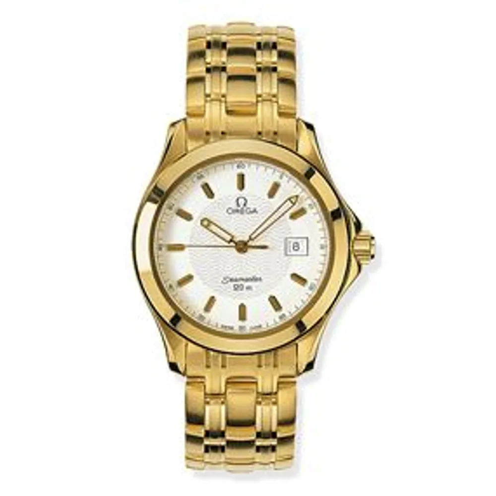 Omega Seamaster 120M Quartz 36.25 Yellow Gold / White