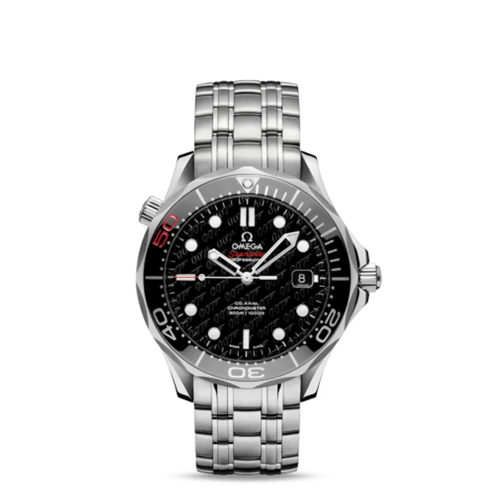 Omega Seamaster Diver 300M Co-Axial 41 Stainless Steel / Black / Bracelet James Bond 50th Anniversary
