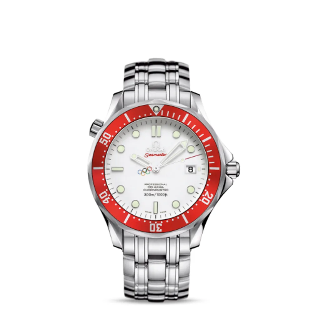 Omega Seamaster Diver 300M Co-Axial 41 Stainless Steel / White / Bracelet / Vancouver Olympics