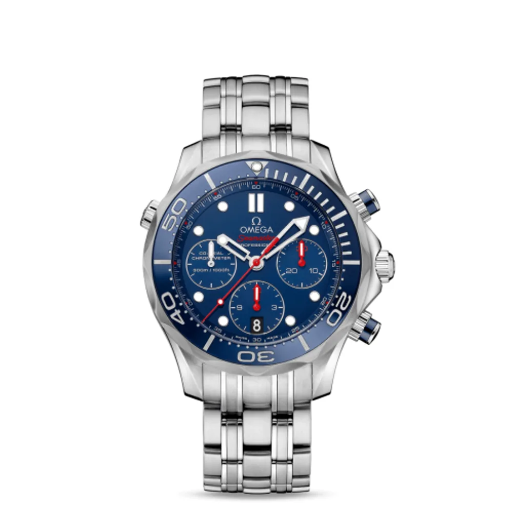 Omega Seamaster Diver 300M Co-Axial 41.5 Chronograph Stainless Steel / Blue / Bracelet