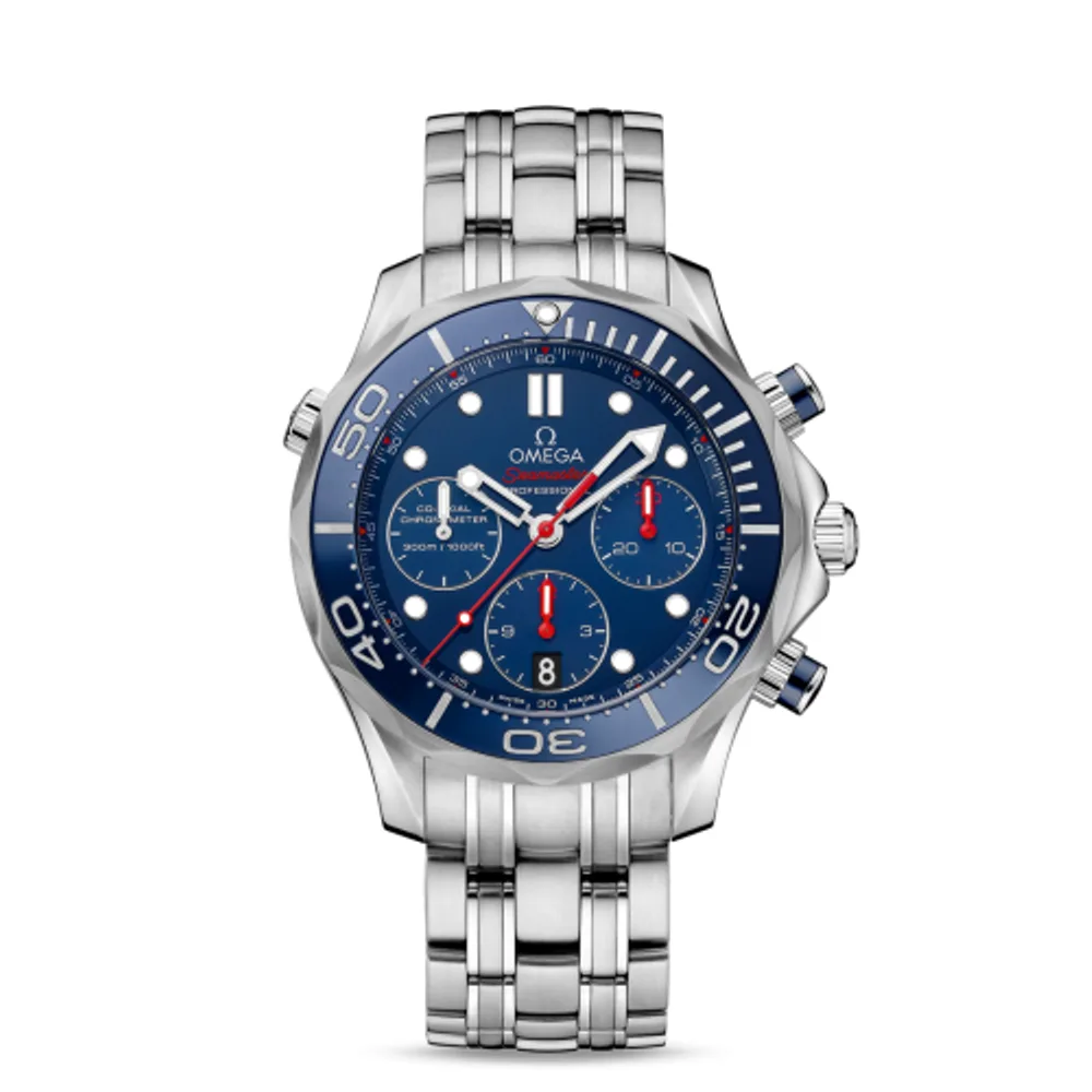 Omega Seamaster Diver 300M Co-Axial 44 Chronograph Stainless Steel / Blue / Bracelet