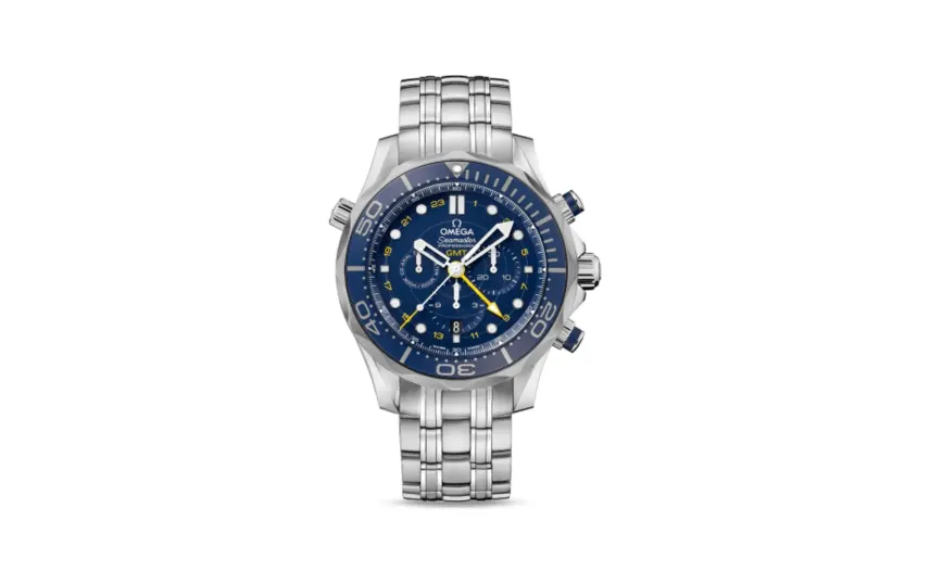 Omega Seamaster Diver 300M Co-Axial 44 GMT Chronograph Stainless Steel / Blue / Bracelet