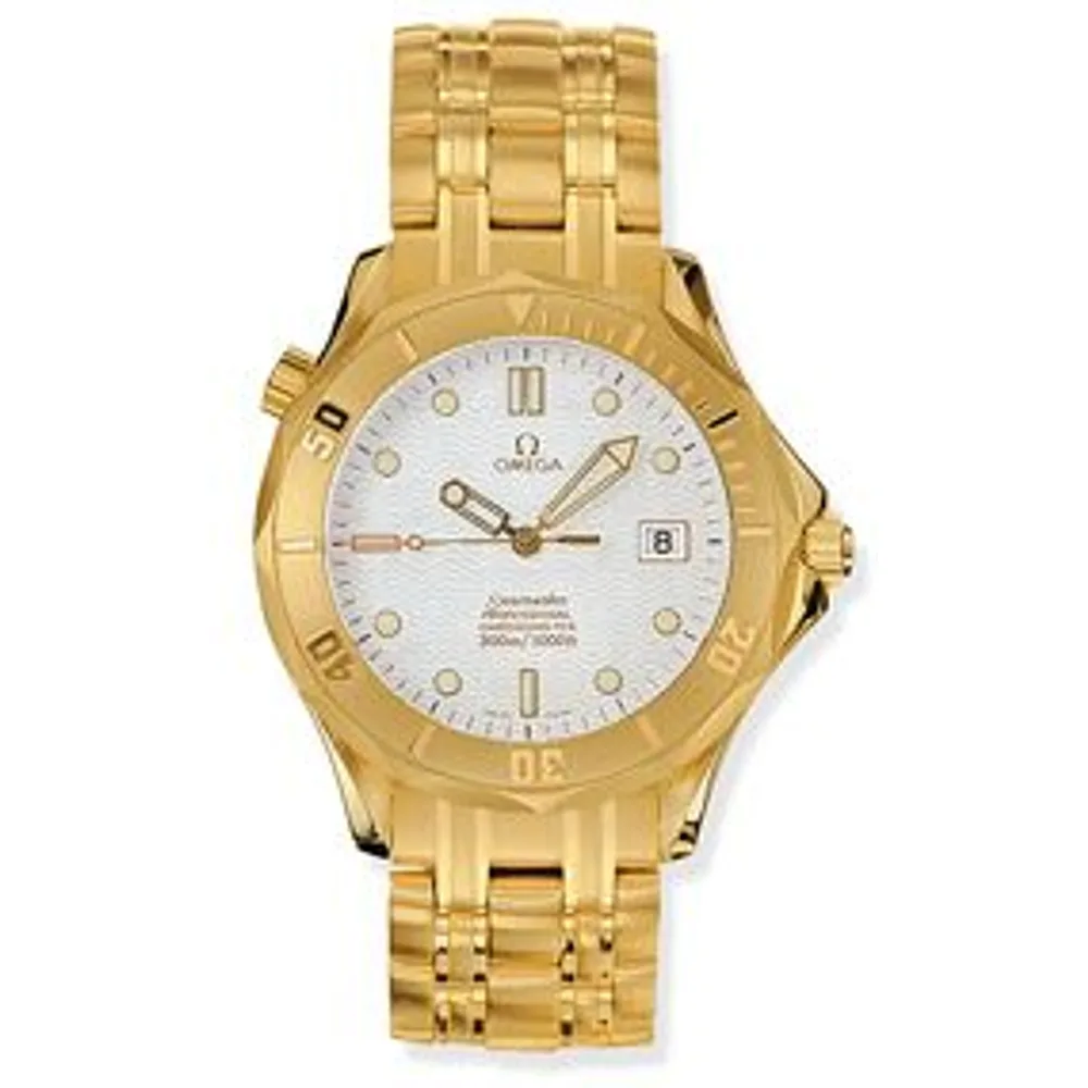 Omega Seamaster Diver 300M Automatic 41 Yellow Gold / White / Bracelet