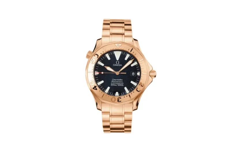 Omega Seamaster Diver 300M Automatic 41 Red Gold / Black / Bracelet