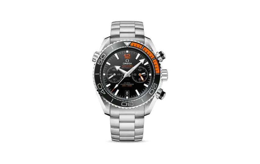 Omega Seamaster Planet Ocean 600M Co-Axial 45.5 Master Chronometer Chronograph Stainless Steel / Orange / Bracelet