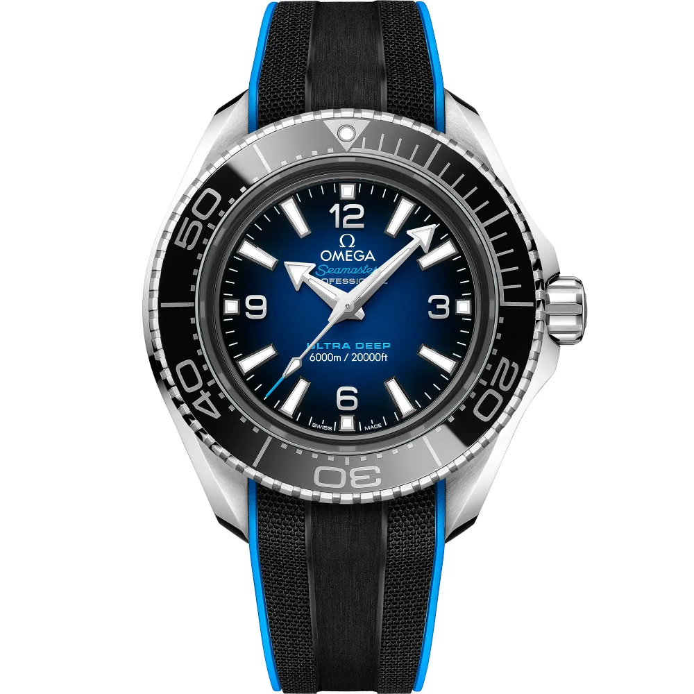 Omega Seamaster Ultra Deep 45.5 mm, O-MEGASTEEL on rubber strap