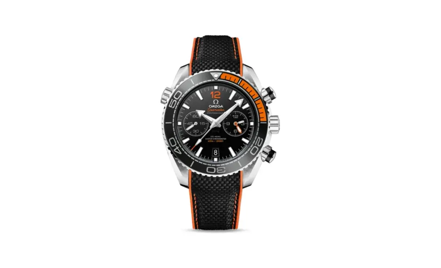 Omega Seamaster Planet Ocean 600M Co-Axial 45.5 Master Chronometer Chronograph Stainless Steel / Orange / Rubber