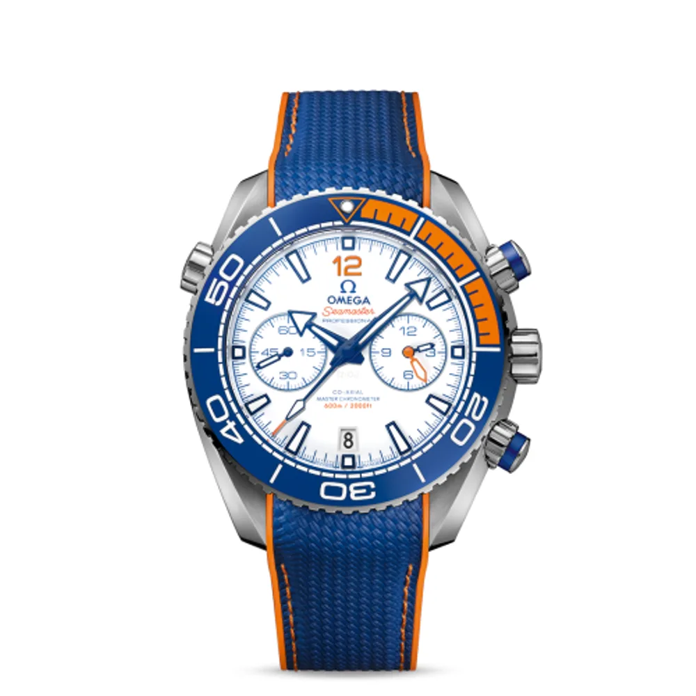 Omega Seamaster Planet Ocean 600M Co-Axial 45.5 Master Chronometer Chronograph Stainless Steel / White / Rubber / Michael Phelps