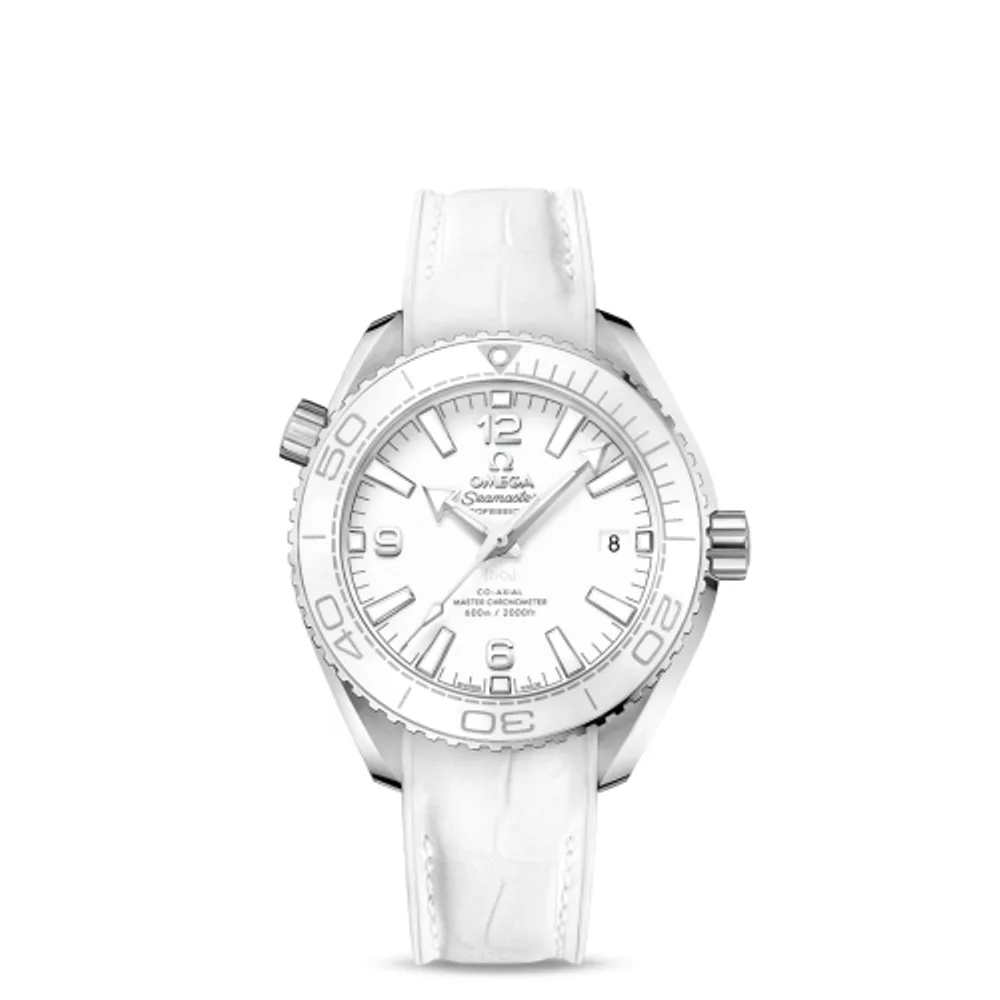 Omega Seamaster Planet Ocean 600M Co-Axial 39.5 Master Chronometer Stainless Steel / White / Alligator