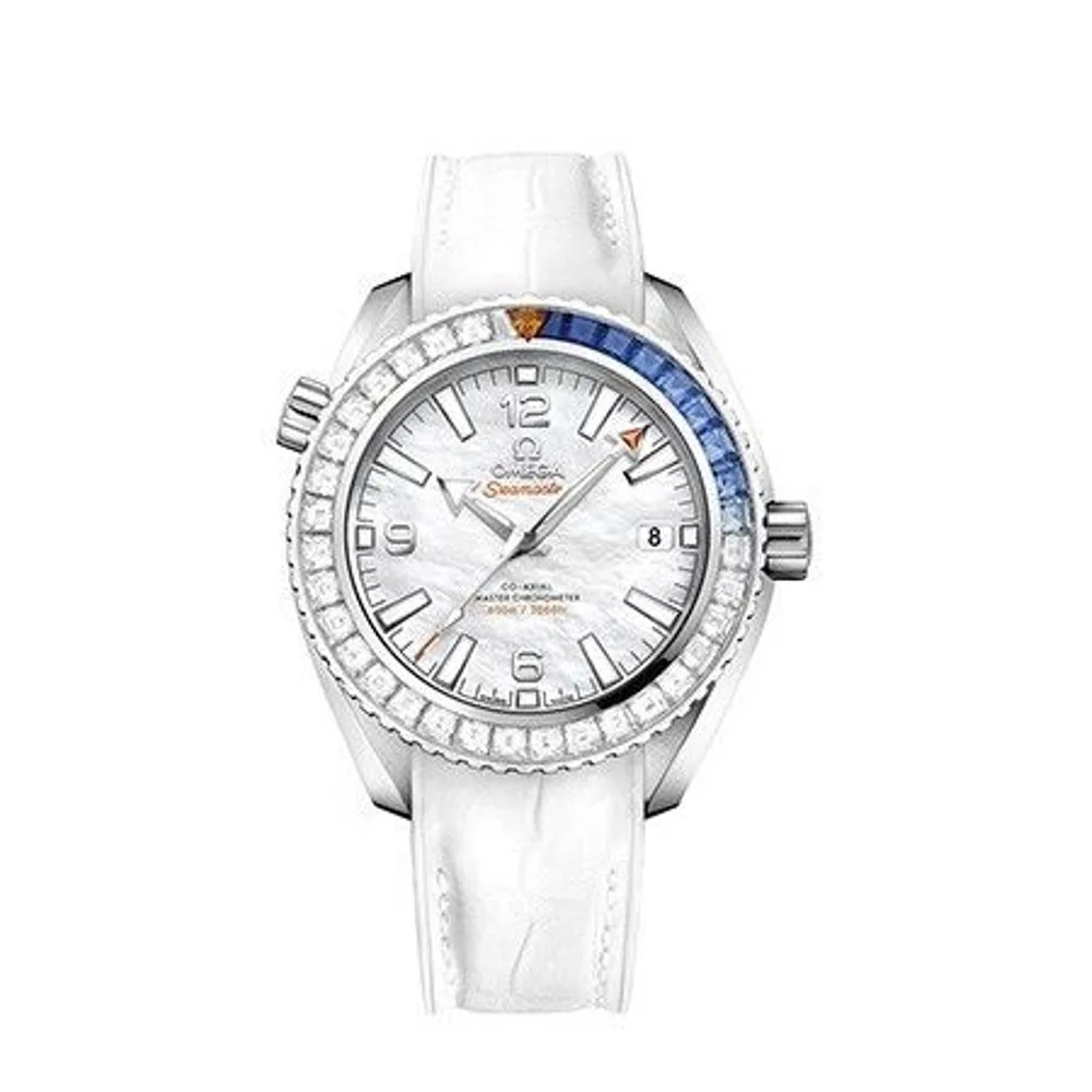 Omega Seamaster Planet Ocean 600M Co-Axial 39.5 Master Chronometer White Gold / Diamond / MOP