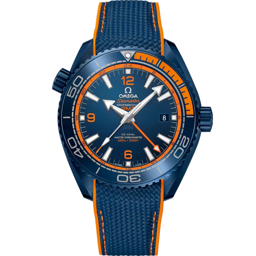 Omega Seamaster Planet Ocean 600M 45.5 mm, blue ceramic on rubber strap