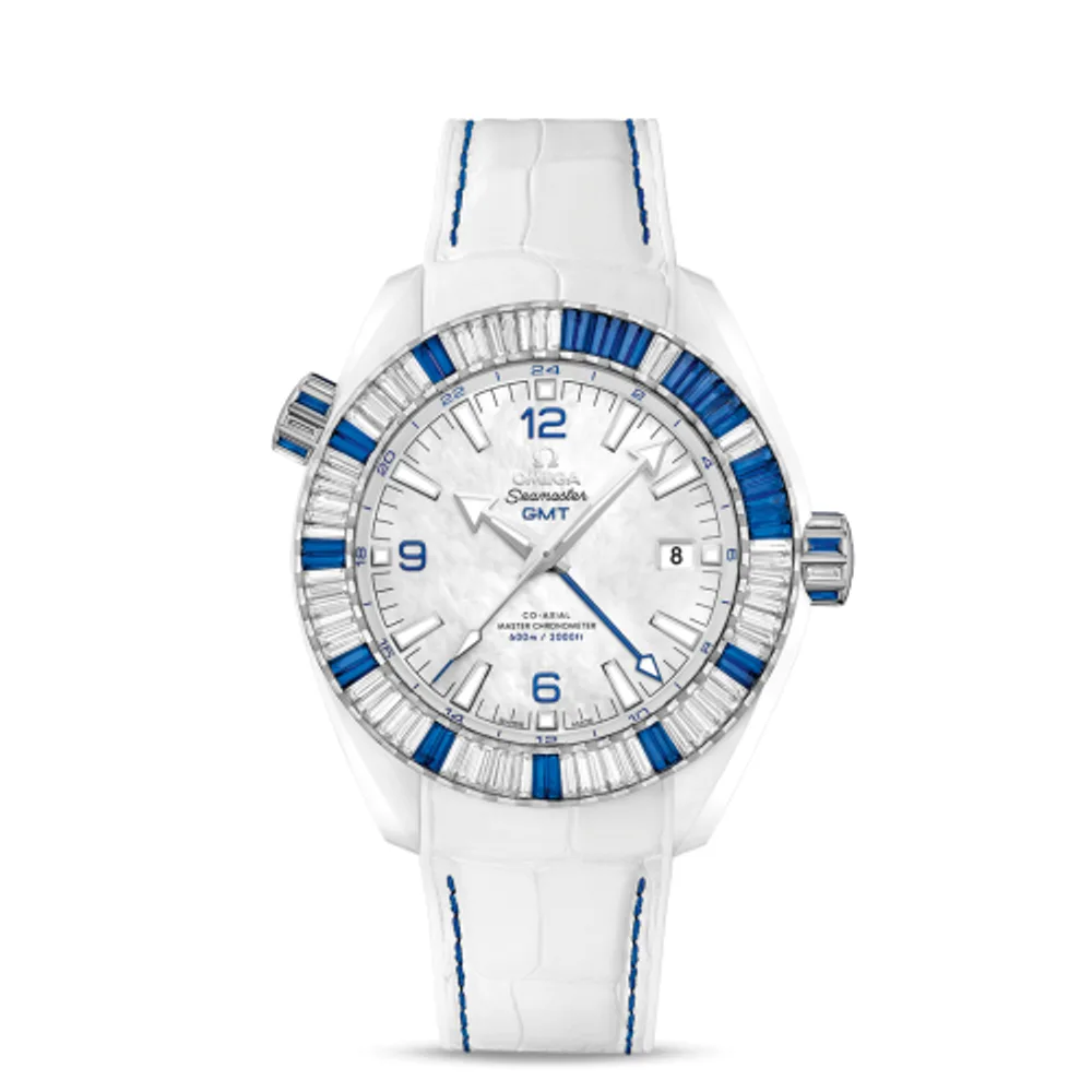 Omega Seamaster Planet Ocean 600M Co-Axial 45.5 Master Chronometer GMT Deep White Sapphire